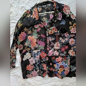 Floral Patchwork Button-Up Shirt
